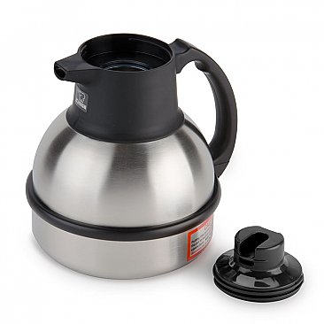 Bunn 1.9L / 64 oz. Stainless Steel Deluxe Thermal Carafe with Black Top